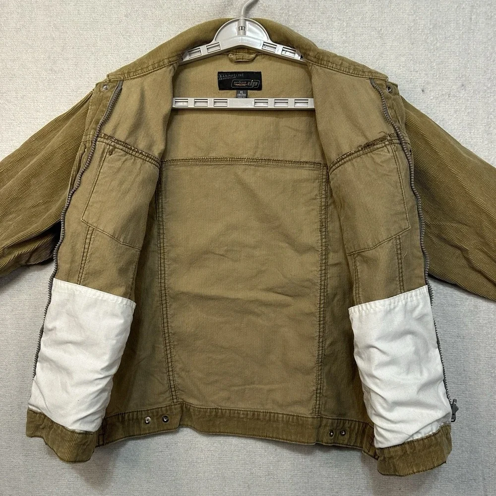 Urban Pipeline Corduroy‎ Jacket Youth XL Light Brown Trucker Snap Closure